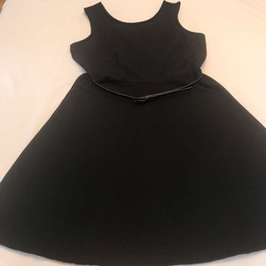 Black ribbed sleeveless dress, Size Large or 12-14, George, Women’s goth